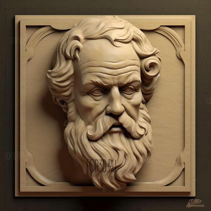 Socrates Type A 4 stl model for CNC